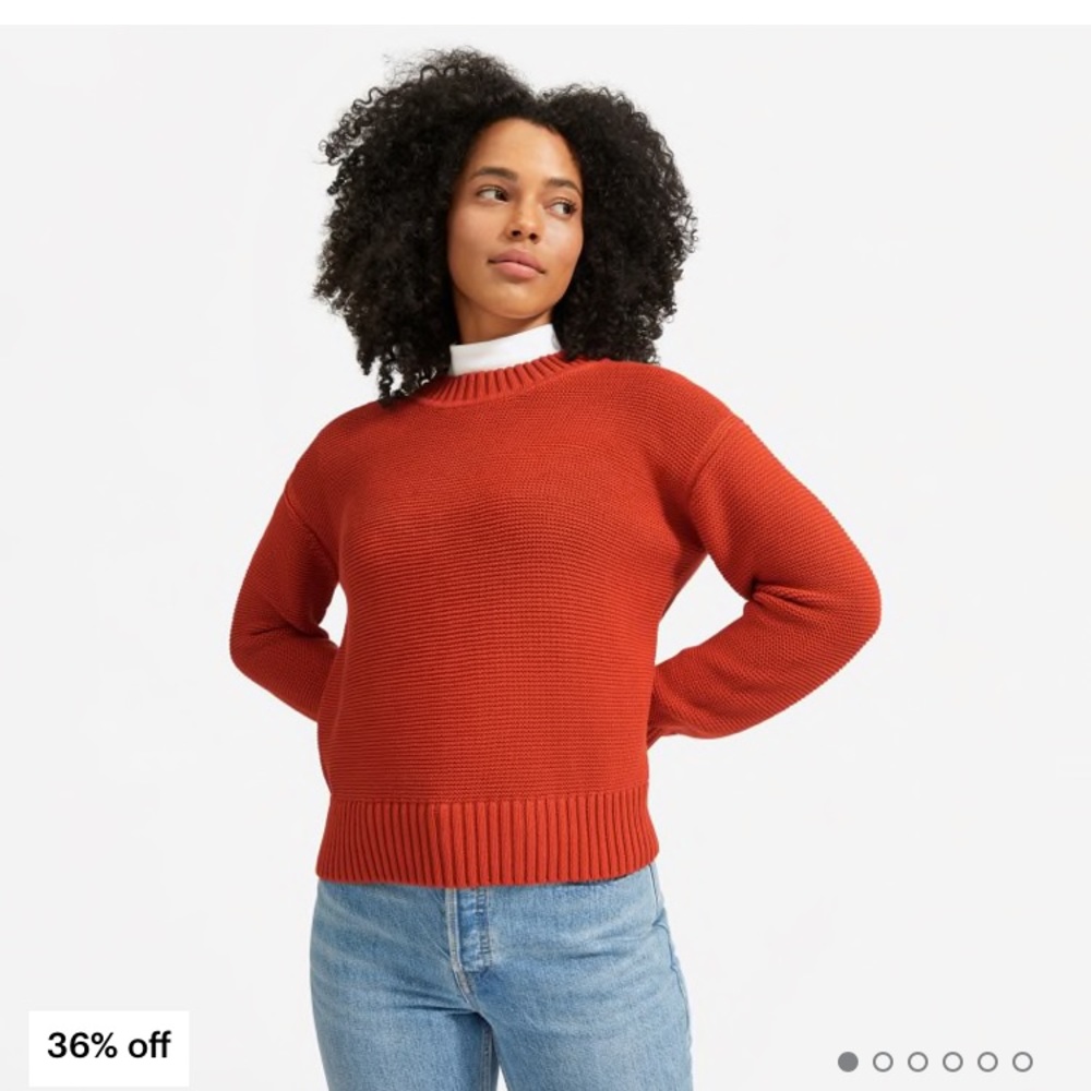 Link stitch crewneck sweater